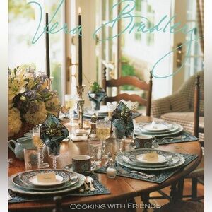 NEW Sealed Vera Bradley Coffee Table Book. Paisley. ‘Cooking with Friends’